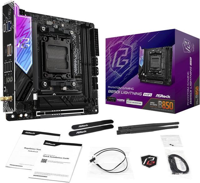 Alt view image 7 of 8 - ASRock B850I Lightning WiFi AM5 AMD B850 Mini ITX Motherboard