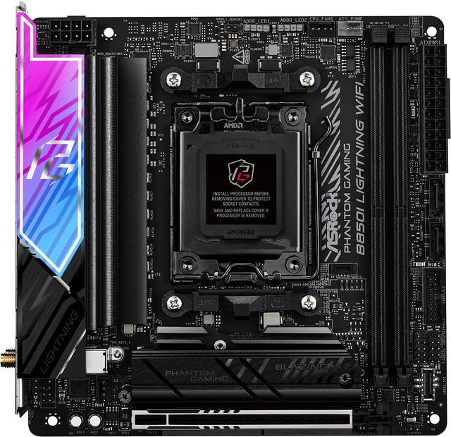 Alt view image 3 of 8 - ASRock B850I Lightning WiFi AM5 AMD B850 Mini ITX Motherboard