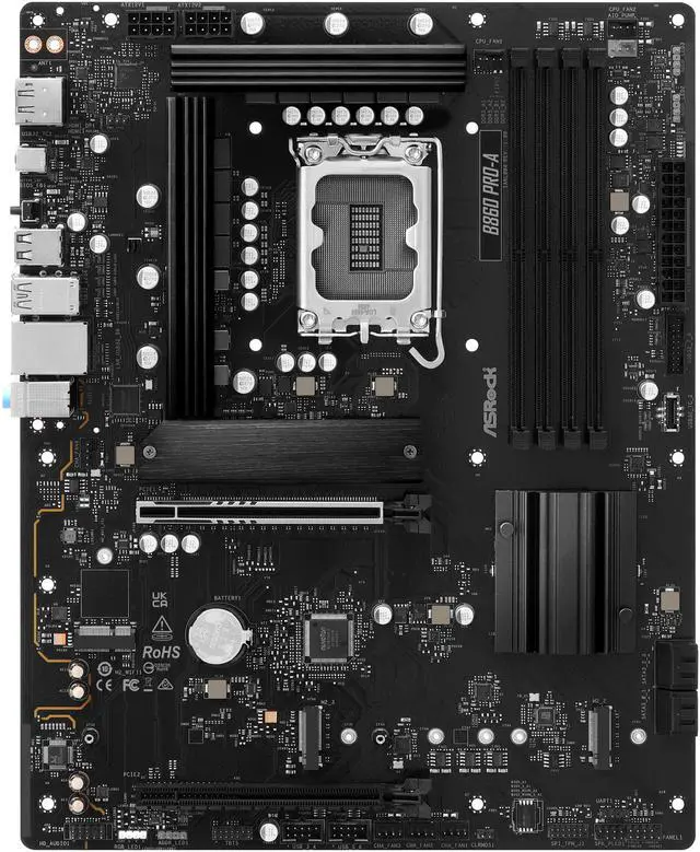 Alt view image 5 of 8 - ASRock B860 Pro-A LGA 1851 Intel B860 SATA 6Gb/s DDR5 Intel Core Ultra ATX Motherboard
