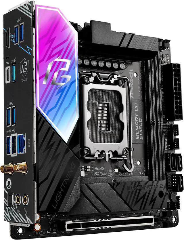 Alt view image 4 of 8 - ASRock B860I Lightning WiFi LGA 1851 Intel B860 SATA 6Gb/s Intel Core Ultra DDR5 Mini ITX Motherboard