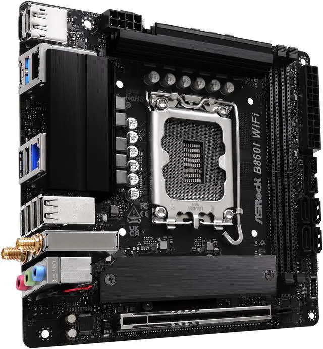 Alt view image 4 of 8 - ASRock B860I WiFi LGA 1851 Intel B860 SATA 6Gb/s Intel Core Ultra DDR5 Mini ITX Motherboard