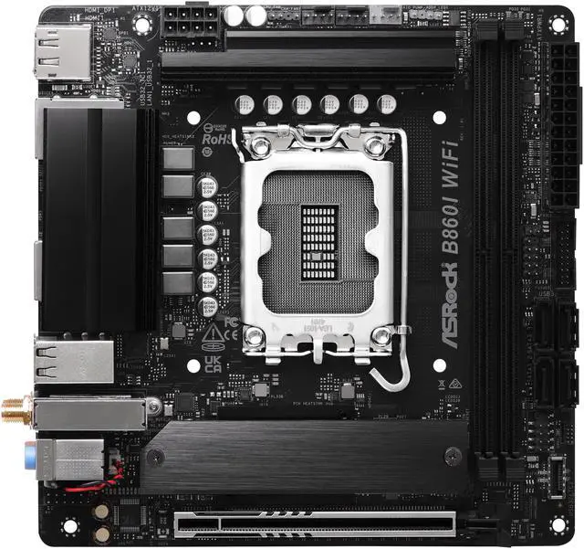 Alt view image 2 of 8 - ASRock B860I WiFi LGA 1851 Intel B860 SATA 6Gb/s Intel Core Ultra DDR5 Mini ITX Motherboard