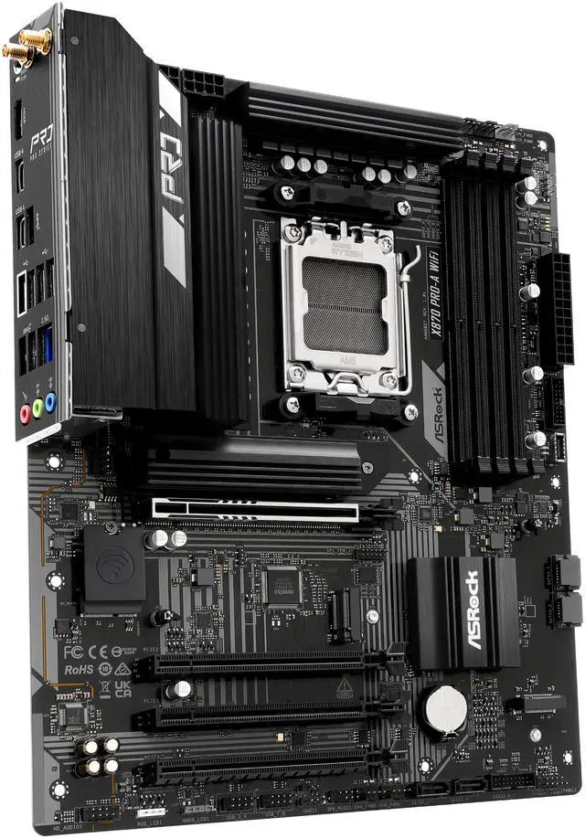 Alt view image 4 of 8 - Asrock X870 Pro-A WIFI AM5 AMD X870 ATX Motherboard
