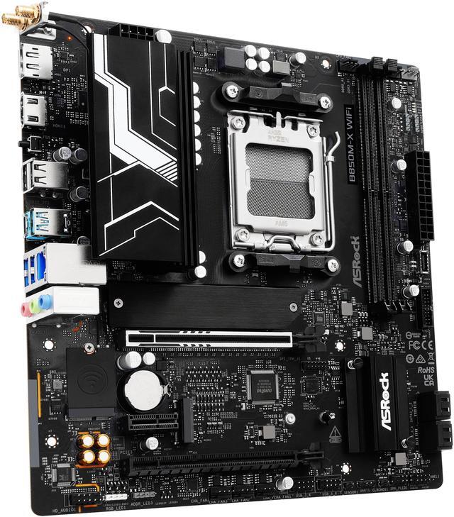 Alt view image 7 of 8 - ASRock B850M-X WiFi R2.0 AM5 AMD B850 SATA 6Gb/s USB 3.2 Dual Graphics Outputs RGB Micro ATX Motherboards-AMD