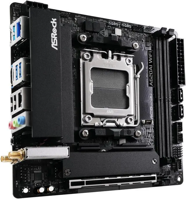Alt view image 3 of 7 - ASRock A620AI WiFi AM5 AMD A620A Mini ITX Motherboard