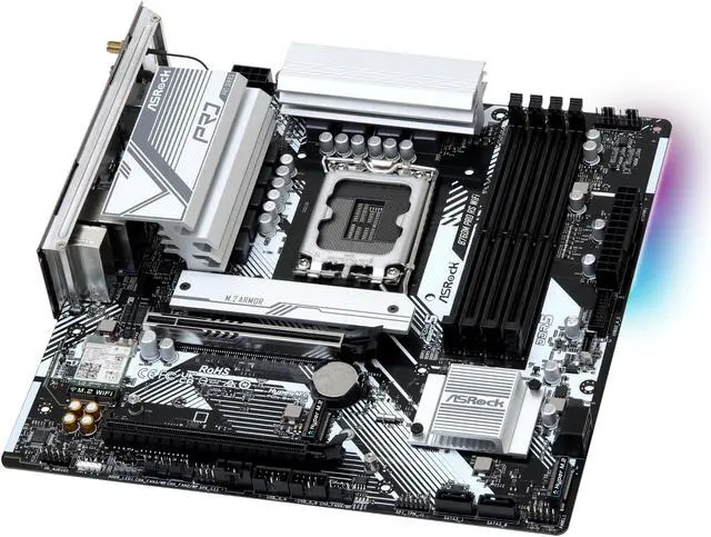 Alt view image 2 of 8 - ASRock B760M PRO RS WiFi LGA 1700 Intel B760 Micro ATX Motherboard