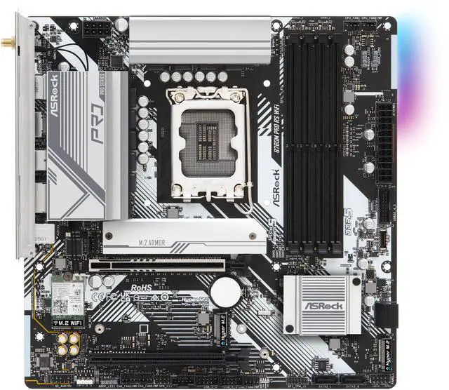 Alt view image 5 of 8 - ASRock B760M PRO RS WiFi LGA 1700 Intel B760 Micro ATX Motherboard