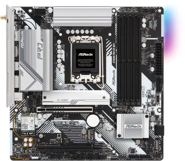 Alt view image 4 of 8 - ASRock B760M PRO RS WiFi LGA 1700 Intel B760 Micro ATX Motherboard
