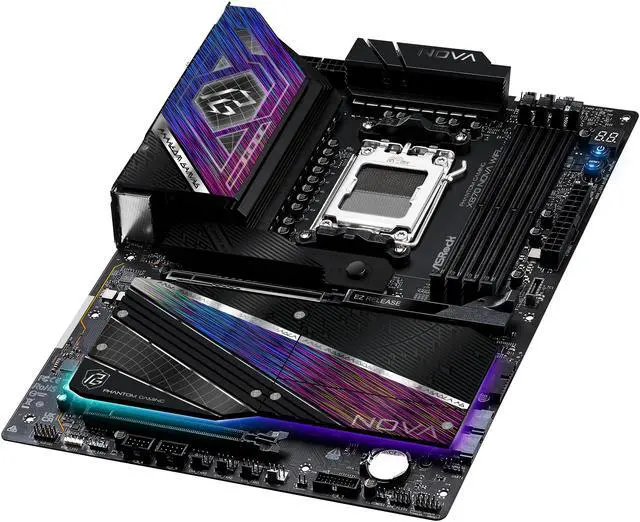 Alt view image 5 of 10 - ASRock Phantom Gaming X870 Nova WiFi AM5 AMD X870 ATX Motherboard