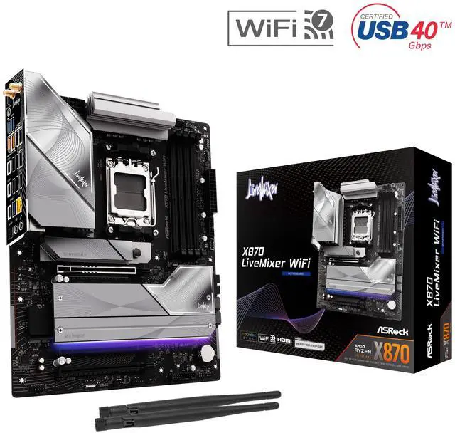 Main image of ASRock X870 LiveMixer WiFi AM5 AMD X870 ATX Motherboard