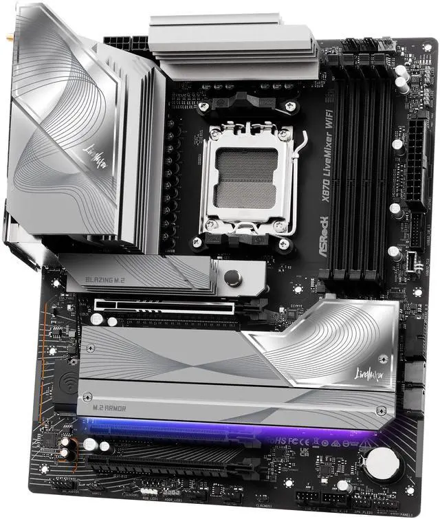 Alt view image 6 of 8 - ASRock X870 LiveMixer WiFi AM5 AMD X870 ATX Motherboard