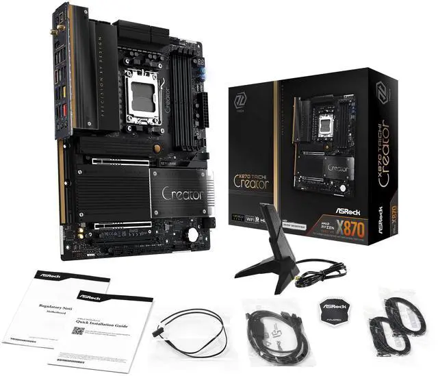 Alt view image 5 of 10 - ASRock X870 TAICHI CREATOR AM5 AMD X870 ATX Motherboard