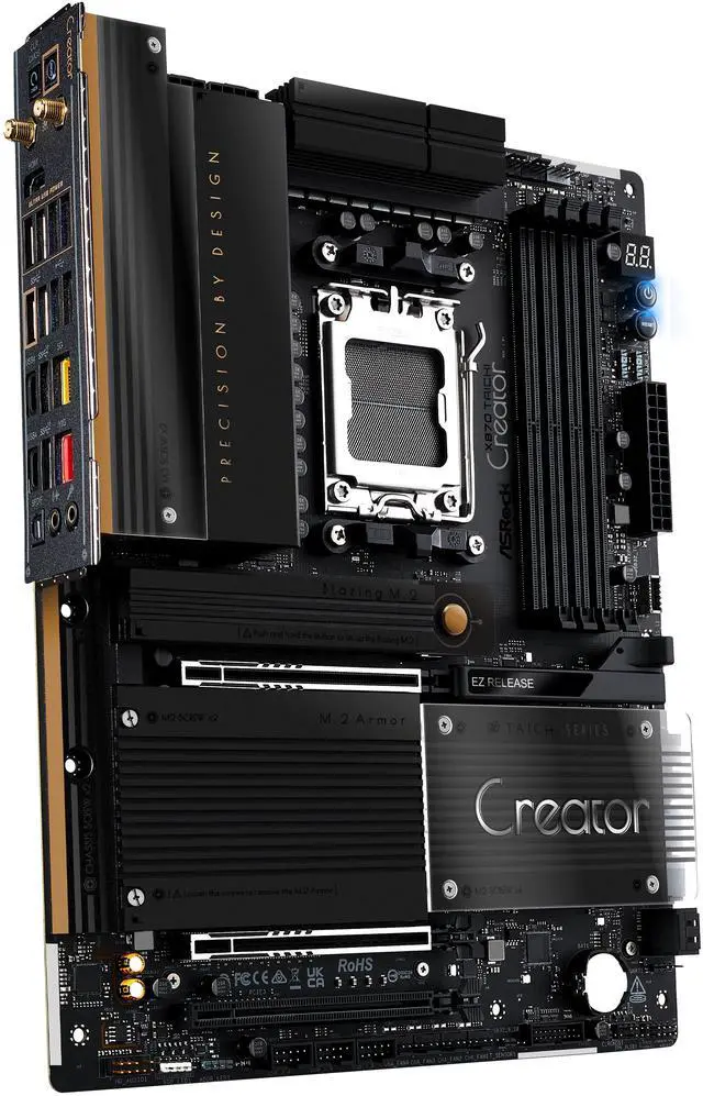 Alt view image 7 of 10 - ASRock X870 TAICHI CREATOR AM5 AMD X870 ATX Motherboard