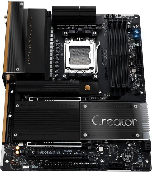 Alt view image 8 of 10 - ASRock X870 TAICHI CREATOR AM5 AMD X870 ATX Motherboard
