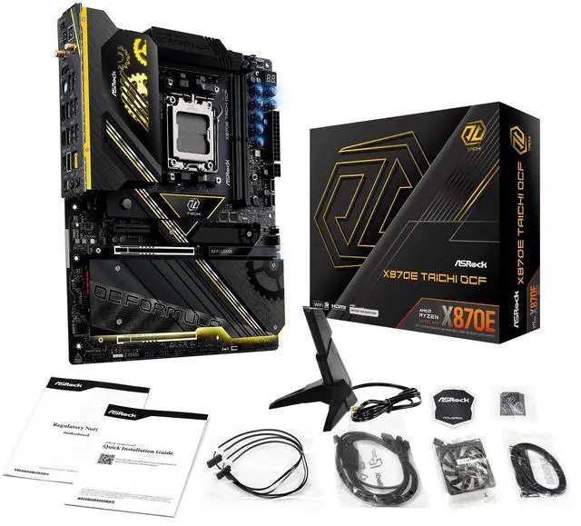Alt view image 9 of 10 - ASRock X870E Taichi OCF AM5 AMD X870E ATX Motherboard