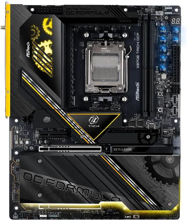 Alt view image 6 of 10 - ASRock X870E Taichi OCF AM5 AMD X870E ATX Motherboard