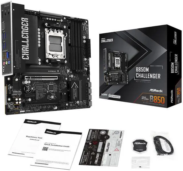 Alt view image 7 of 8 - ASRock B850M Challenger AM5 AMD B850 Micro ATX Motherboard