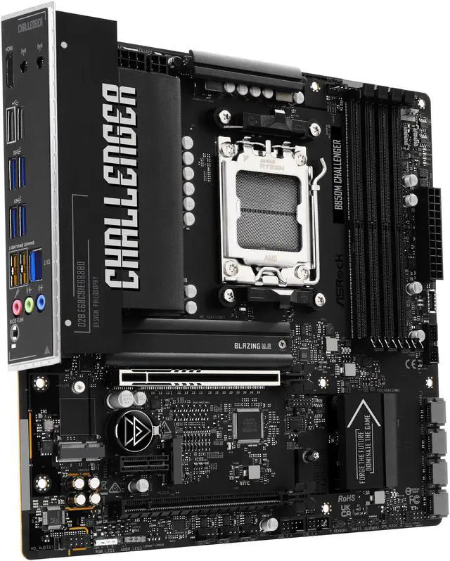 Alt view image 4 of 8 - ASRock B850M Challenger AM5 AMD B850 Micro ATX Motherboard