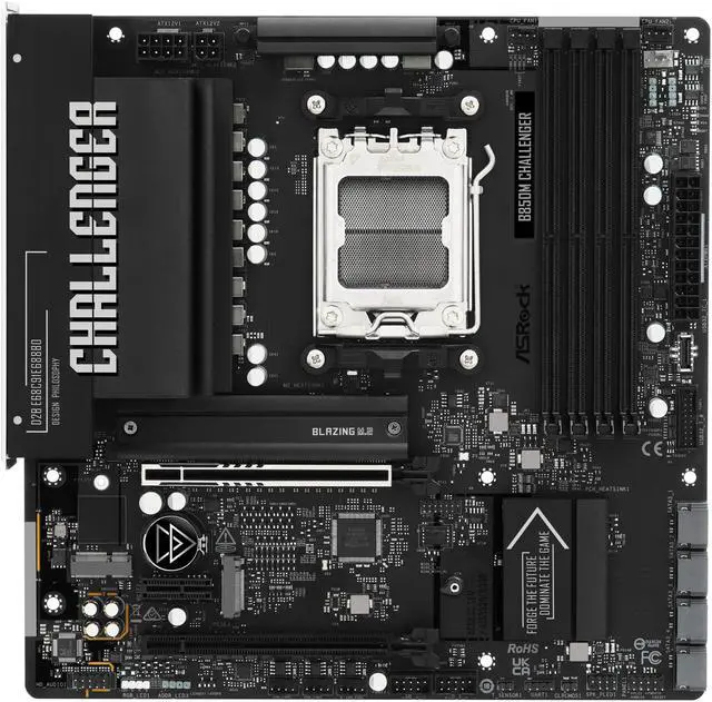 Alt view image 2 of 8 - ASRock B850M Challenger AM5 AMD B850 Micro ATX Motherboard
