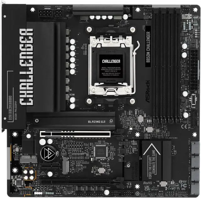 Alt view image 3 of 8 - ASRock B850M Challenger AM5 AMD B850 Micro ATX Motherboard