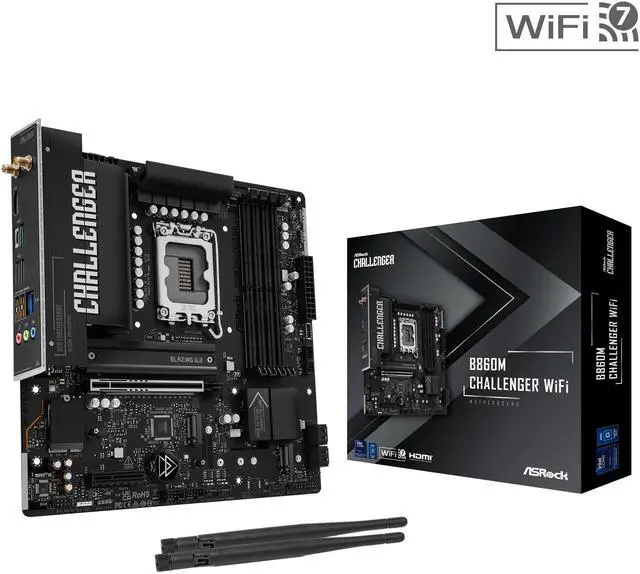 ASRock MB B860M Challenger WiFi LGA 1851 Intel B860 SATA 6Gb/s