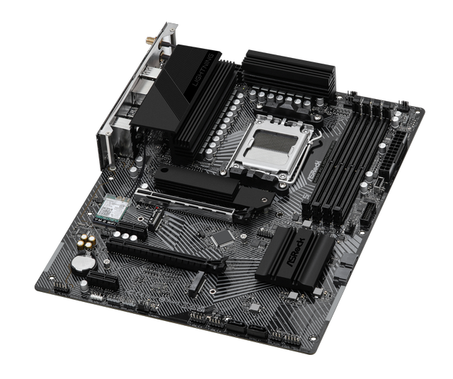 Alt view image 5 of 8 - ASRock B650 PG Lightning WiFi AM5 AMD B650 ATX Motherboard, DDR5, PCIe 5.0 M.2, Wi-Fi 6E, Bluetooth 5.2, 2.5Gb LAN, USB 3.2 Gen2x2 Type-C, Supports AMD Ryzen 9000 / 8000 / 7000 Series