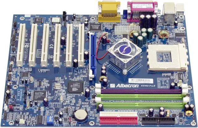 Alt view image 2 of 5 - Albatron KX18D PROII 462(A) NVIDIA nForce2 Ultra 400 ATX AMD Motherboard