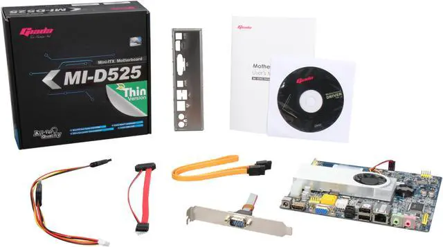 Alt view image 5 of 5 - Giada MI-D525T-01 Intel Atom D525 1.8G Dual Core NM10 HDMI+VGA 2MiniPCIe Thin ITX Motherboard