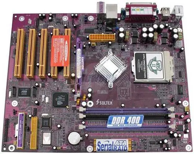 Alt view image 2 of 4 - SOLTEK SL-75FRN2-RL 462(A) NVIDIA nForce2 Ultra 400 ATX AMD Motherboard