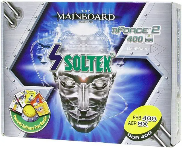 Alt view image 4 of 4 - SOLTEK SL-NV400-L64 462(A) NVIDIA nForce2 400 ATX AMD Motherboard