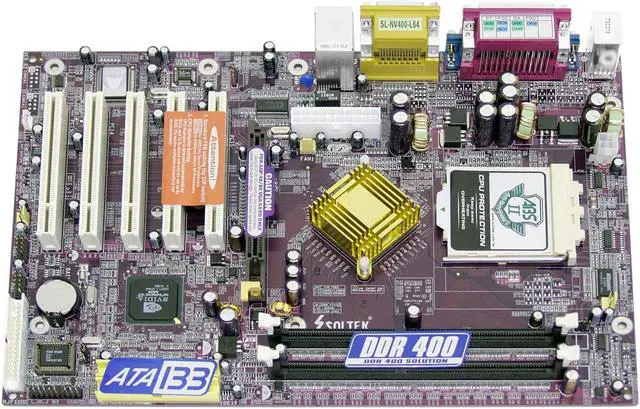 Alt view image 2 of 4 - SOLTEK SL-NV400-L64 462(A) NVIDIA nForce2 400 ATX AMD Motherboard
