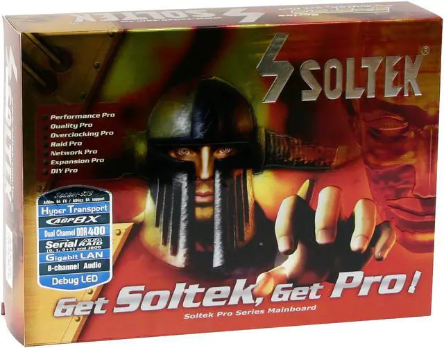 Alt view image 5 of 5 - SOLTEK SL-K8TPro-939 939 VIA K8T800 Pro ATX AMD Motherboard