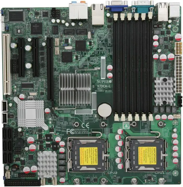 Alt view image 3 of 5 - SUPERMICRO MBD-X7DCA-L-O Micro ATX Server Motherboard Dual LGA 771 Intel 5100 DDR2 667