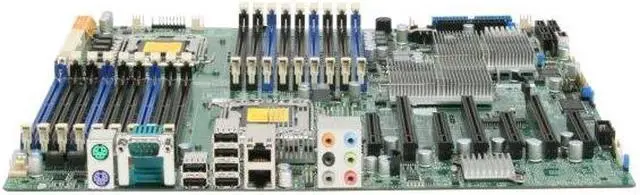 Alt view image 2 of 5 - SUPERMICRO MBD-X8DAH+-O Dual LGA 1366 Intel 5520 Enhanced Extended ATX Dual Intel Xeon 5500 and 5600 Series Server Motherboard