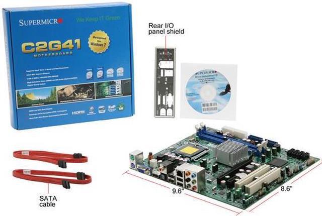 Alt view image 11 of 11 - SUPERMICRO C2G41 LGA 775 Intel G41 HDMI Micro ATX Intel Motherboard with TPM 1.2