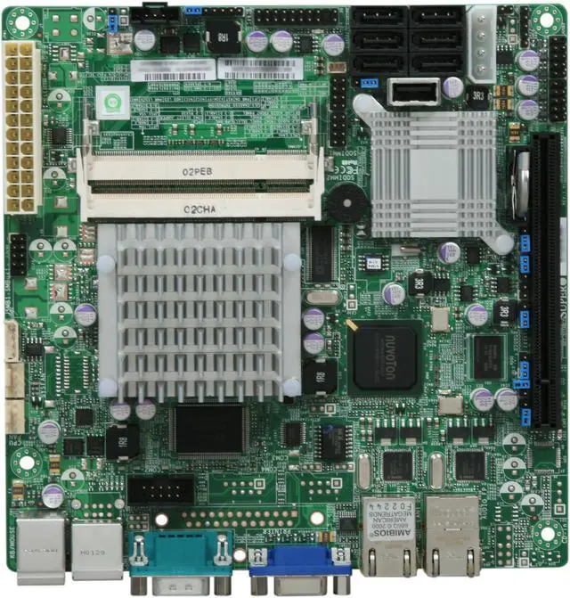 Alt view image 3 of 5 - SUPERMICRO MBD-X7SPA-HF-O Mini ITX Server Motherboard DDR2 667
