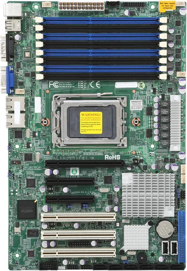 Alt view image 3 of 5 - SUPERMICRO MBD-H8SGL-O ATX Server Motherboard Socket G34 AMD SR5650 DDR3 1600/1333/1066
