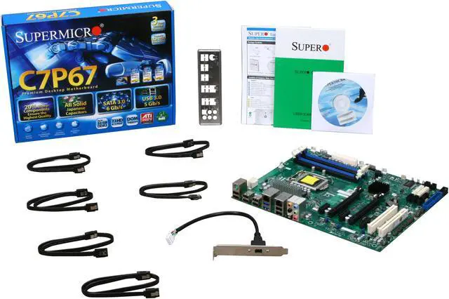 Alt view image 5 of 5 - SUPERMICRO MBD-C7P67-O LGA 1155 Intel P67 USB 3.0 ATX Intel Motherboard