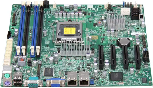 Alt view image 2 of 5 - SUPERMICRO MBD-X9SCM-O LGA 1155 Intel C204 Micro ATX Intel Xeon E3 Server Motherboard