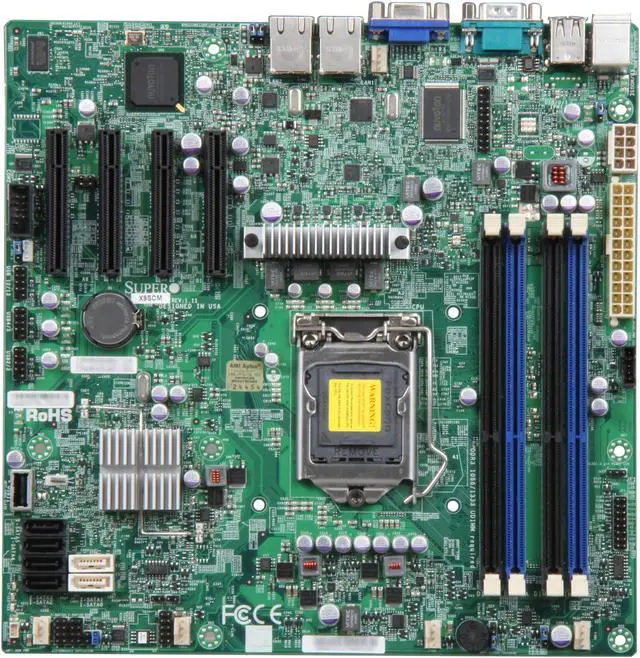 Alt view image 3 of 5 - SUPERMICRO MBD-X9SCM-O LGA 1155 Intel C204 Micro ATX Intel Xeon E3 Server Motherboard