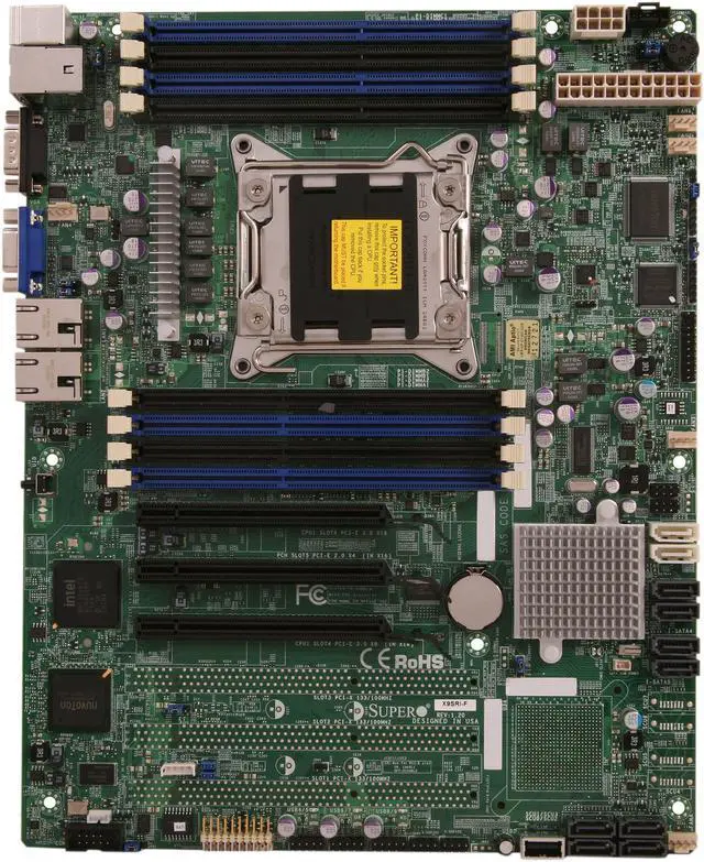 Alt view image 3 of 5 - SUPERMICRO X9SRI-F ATX Server Motherboard LGA 2011 DDR3 1600