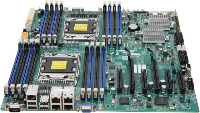 Alt view image 2 of 5 - SUPERMICRO MBD-X9DR7-LN4F-O Extended ATX Server Motherboard Dual LGA 2011 DDR3 1600/1333/1066/800