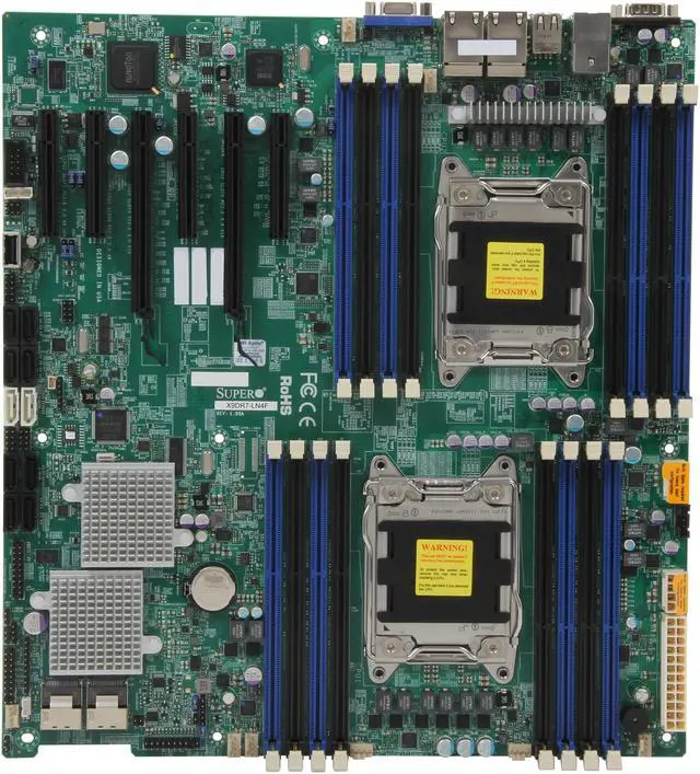 Alt view image 3 of 5 - SUPERMICRO MBD-X9DR7-LN4F-O Extended ATX Server Motherboard Dual LGA 2011 DDR3 1600/1333/1066/800