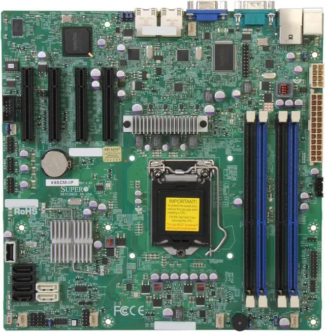 Alt view image 3 of 5 - SUPERMICRO MBD-X9SCM-IIF Micro ATX Server Motherboard LGA 1155 Intel C204 PCH chipset DDR3 1600/1333