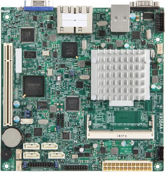 Alt view image 3 of 5 - SUPERMICRO MBD-X9SBAA-F-O Mini ITX Server Motherboard FCBGA1283 DDR3 1333/1066/800