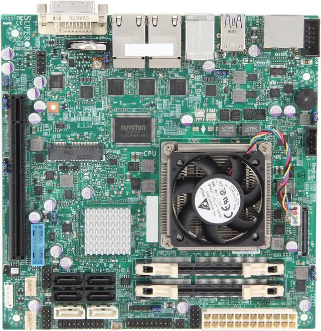 Alt view image 3 of 5 - SUPERMICRO MBD-X9SPV-M4-3UE-O Mini ITX Server Motherboard FCBGA1023 Intel QM77 DDR3 1600/1333