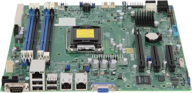 Alt view image 2 of 5 - SUPERMICRO MBD-X10SLL-F-O uATX Server Motherboard LGA 1150 DDR3 1600