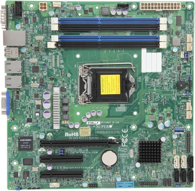 SUPERMICRO MBD-X10SLL-F-O uATX Server Motherboard