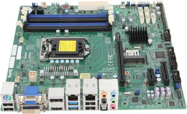 Alt view image 2 of 5 - SUPERMICRO MBD-X10SLQ-O Micro ATX Server Motherboard LGA 1150 Intel Q87 Express PCH (Lynx Point) Chipset DDR3 1600