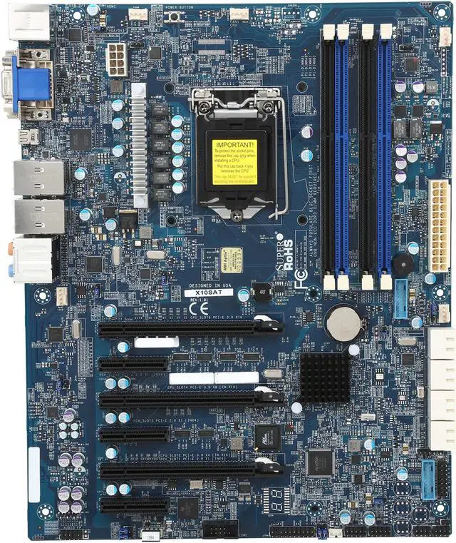 Alt view image 4 of 5 - SUPERMICRO MBD-X10SAT-O ATX Server Motherboard LGA 1150 DDR3 1600/1333/1066